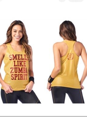 Zumba Fitness Zumba Spirit Bubble Tank Large ‘Smells Like Zumba Spirit'  NWT